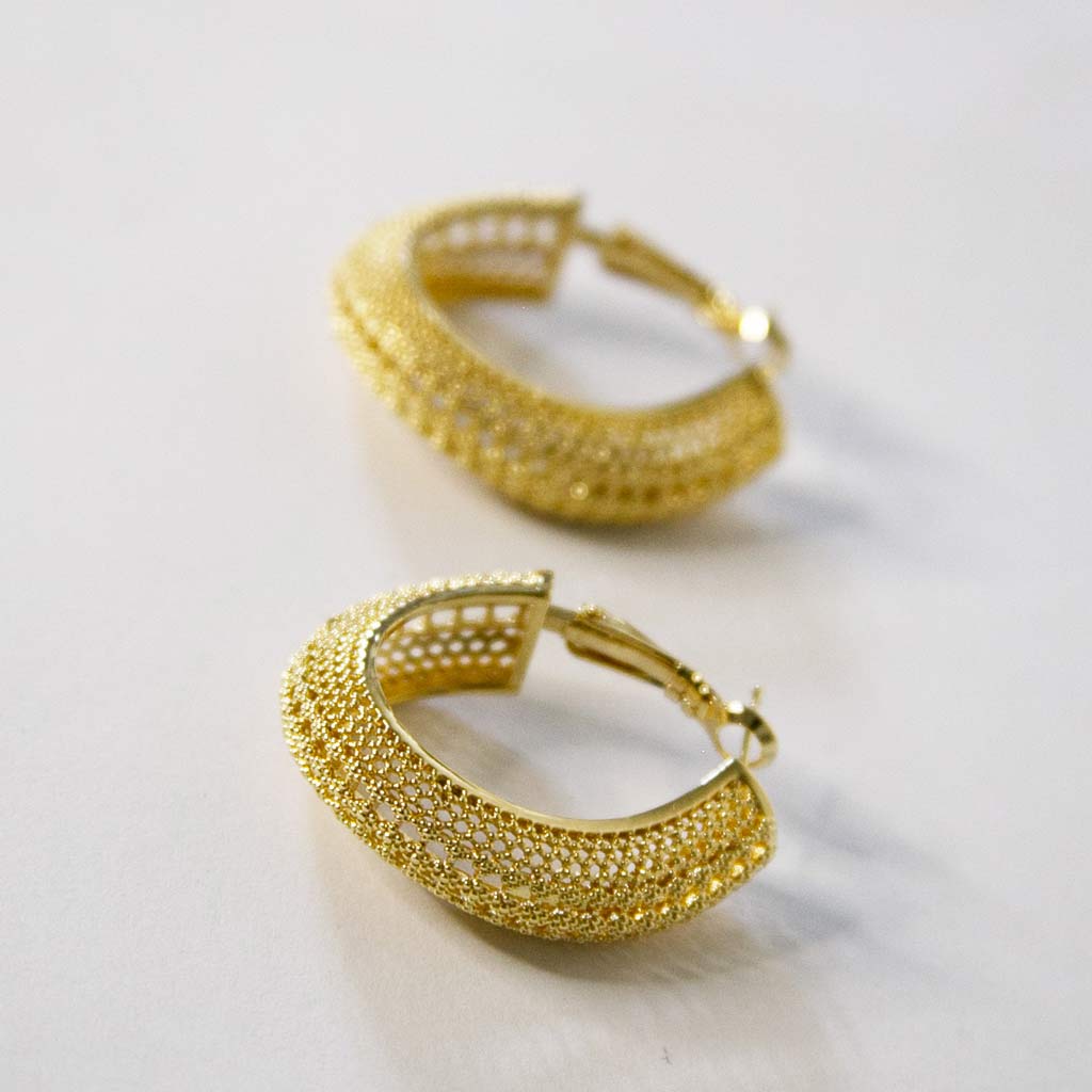 Boucles d'oreilles en cercle, dorées, acier inoxydable,