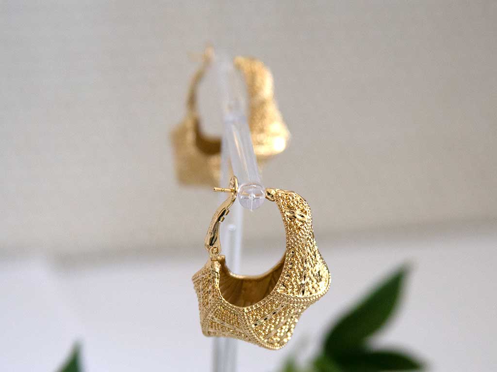 Boucles d'oreilles dorées