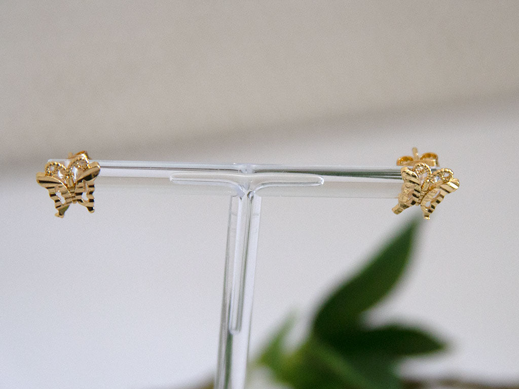 boucles d'oreilles en forme de papillon