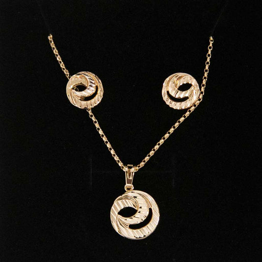 écrin à bijoux avec un ensemble de boucles d'oreilles et colliers de forme ronde