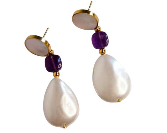 Boucles d'oreilles Perle de Bahia