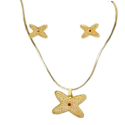 Set collier et boucles d'oreilles Papillons