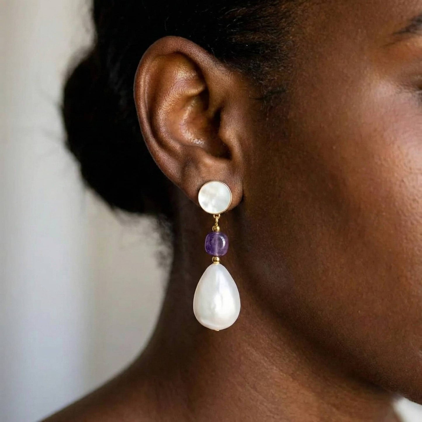 Boucles d'oreilles Perle de Bahia