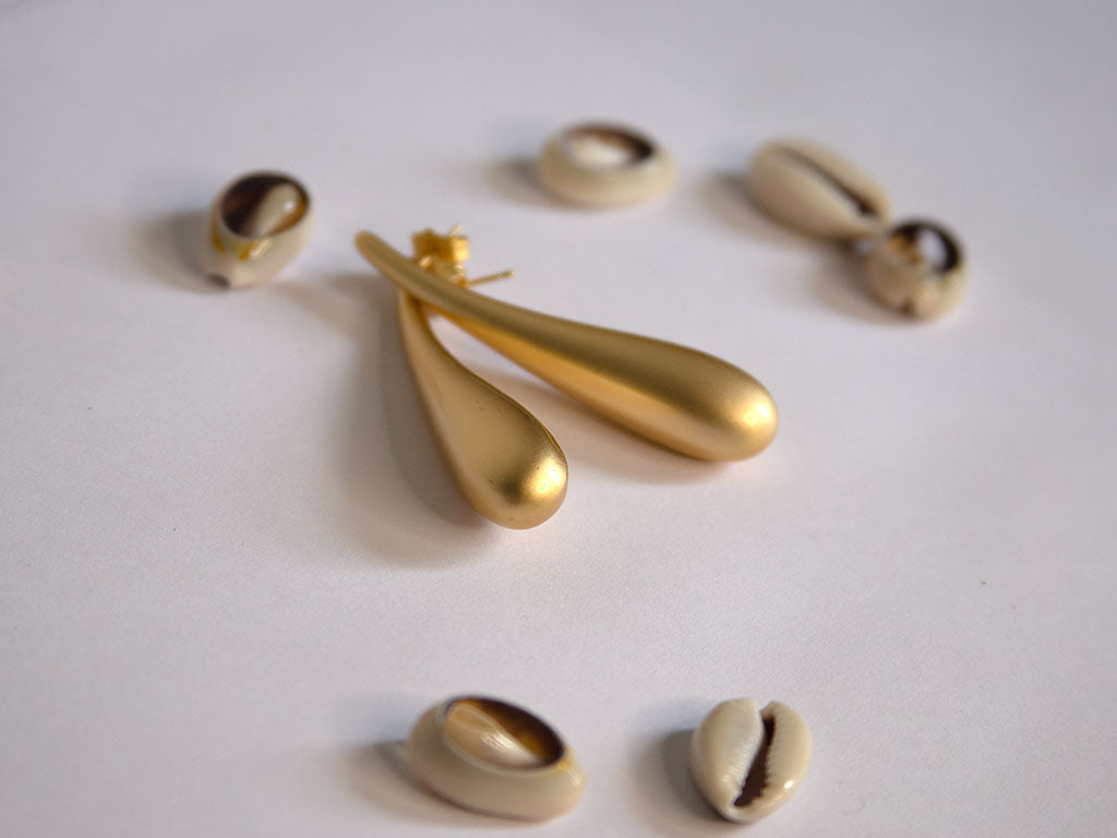 Boucles d'oreilles Larmes dorées