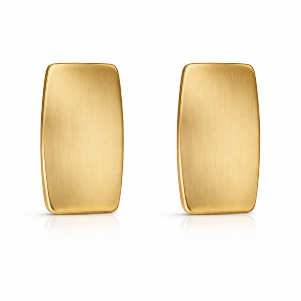 Boucles d’oreilles rectangulaires dorées minimalistes, design géométrique élégant – Lidiar Collection