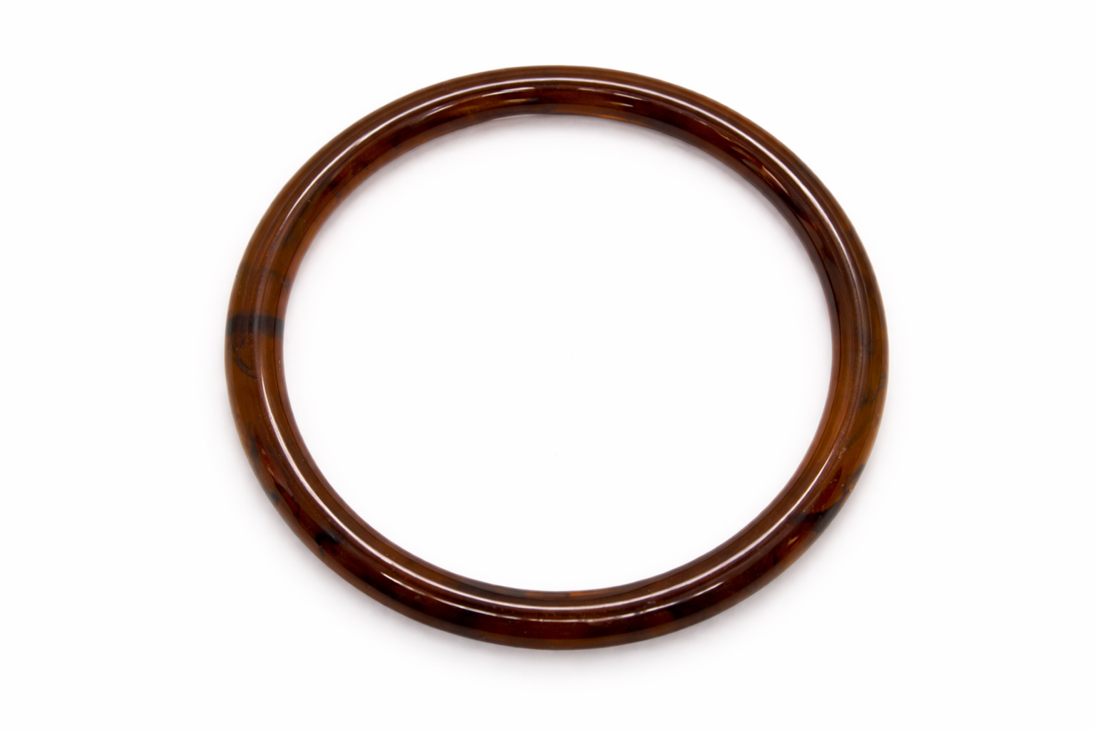 Bracelet jonc en résine effet ambre marron foncé, design minimaliste et élégant – Lidiar Collection