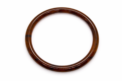 Bracelet jonc en résine effet ambre marron foncé, design minimaliste et élégant – Lidiar Collection