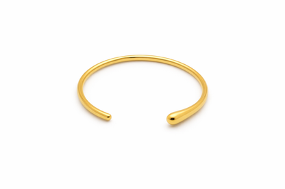 Bracelet jonc ouvert doré en acier inoxydable, design minimaliste et élégant – Lidiar Collection