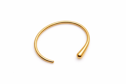 Bracelet jonc ouvert doré en acier inoxydable, design minimaliste et élégant – Lidiar Collection