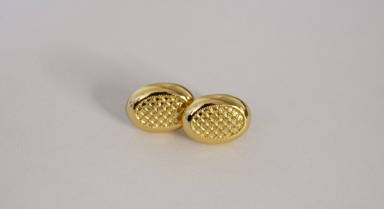 Boucles d'oreilles dorée en forme ovale